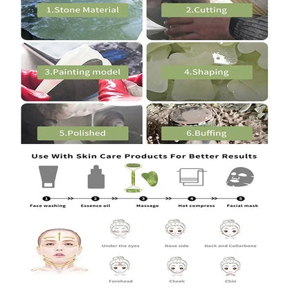 Set de Massage Guasha en Pierre Naturelle